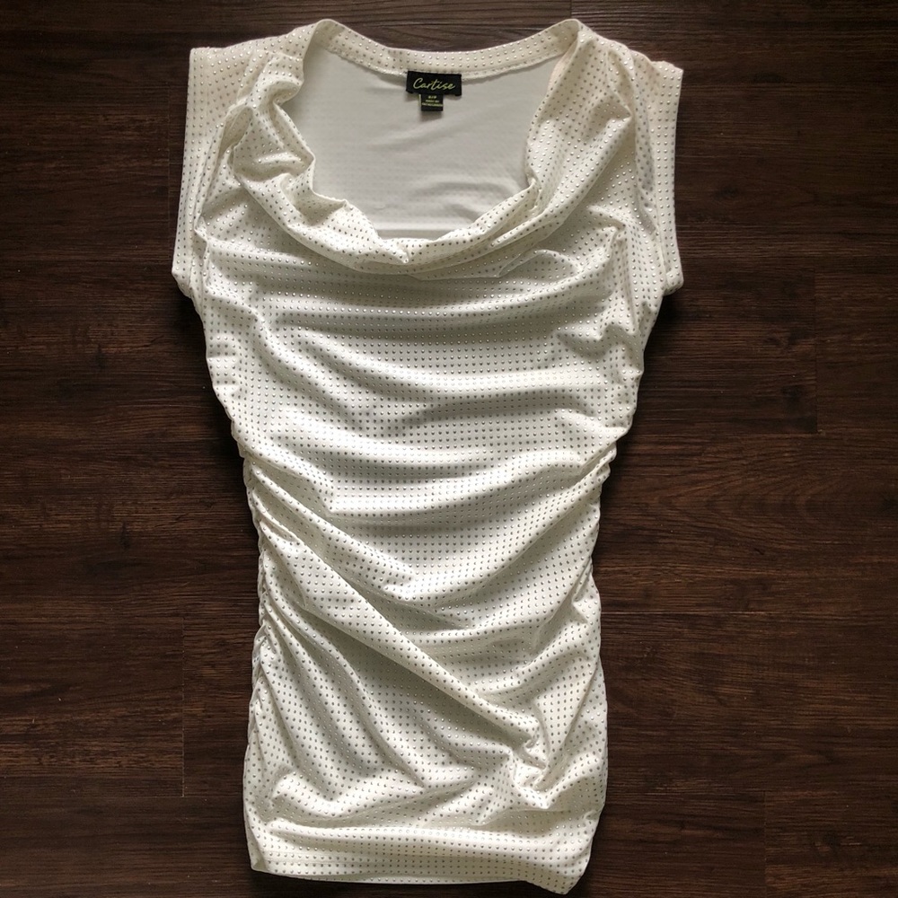 Cartise White and Silver Tube Dress